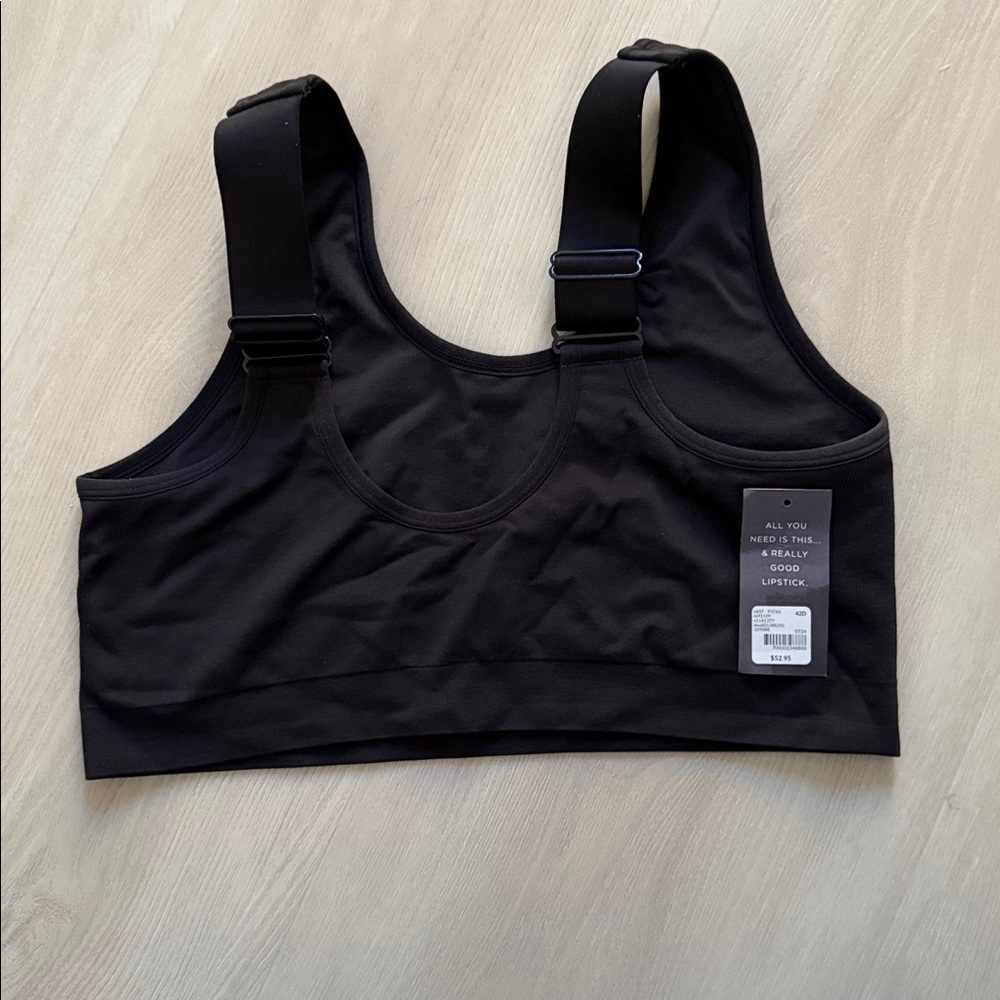 Cacique Black Bralette Sports Bra - Picture 2 of 3
